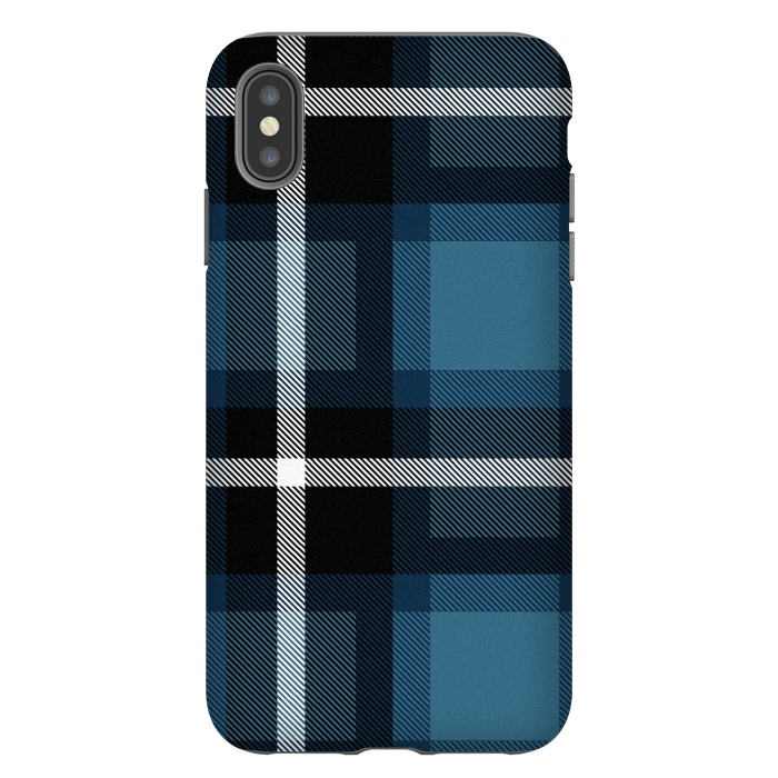 iPhone Xs Max StrongFit Stone Scottish Plaid by TMSarts