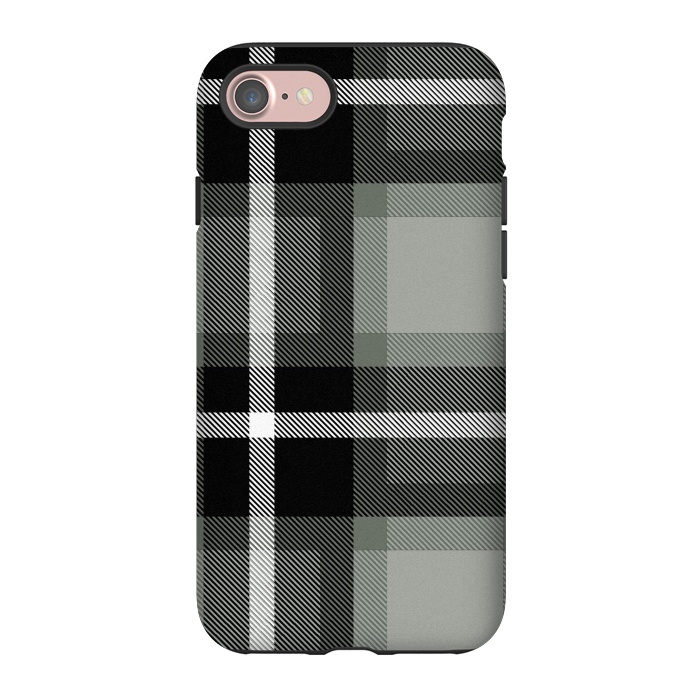 iPhone 7 StrongFit Warm Gray Scottish Plaid by TMSarts
