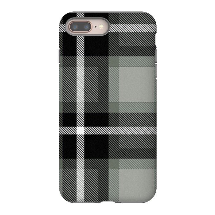 iPhone 7 plus StrongFit Warm Gray Scottish Plaid by TMSarts