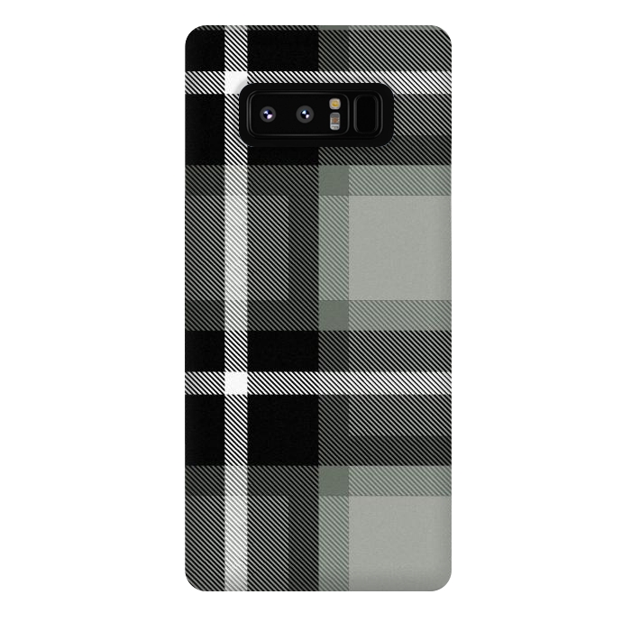 Galaxy Note 8 StrongFit Warm Gray Scottish Plaid by TMSarts
