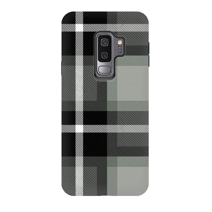 Galaxy S9 plus StrongFit Warm Gray Scottish Plaid by TMSarts