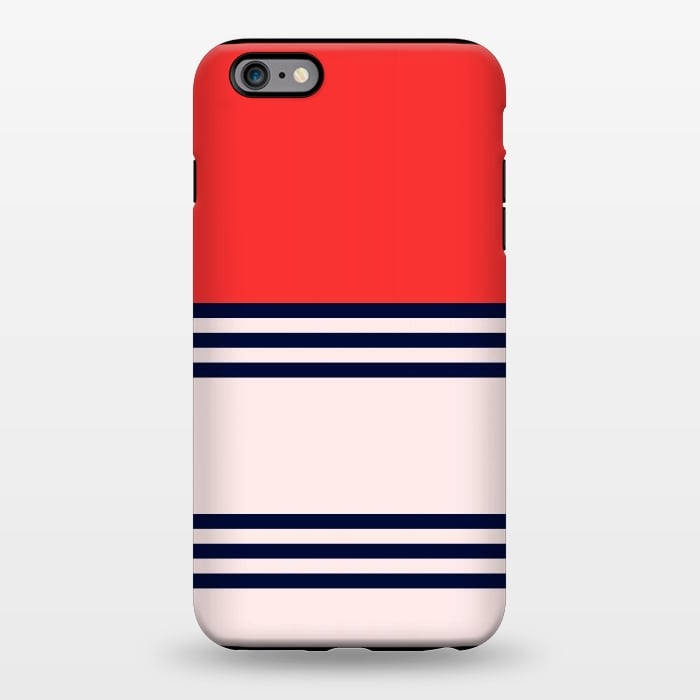 iPhone 6/6s plus StrongFit Red Retro Stripes by TMSarts