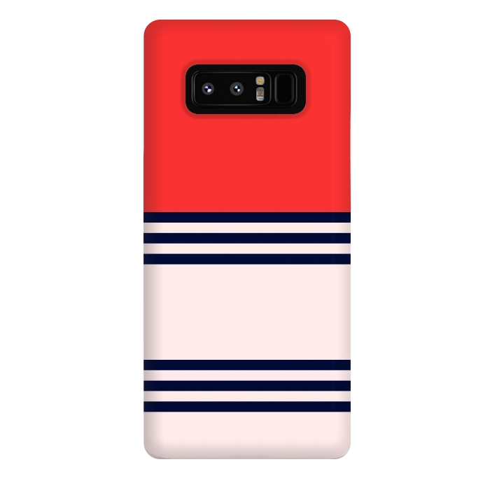Galaxy Note 8 StrongFit Red Retro Stripes by TMSarts