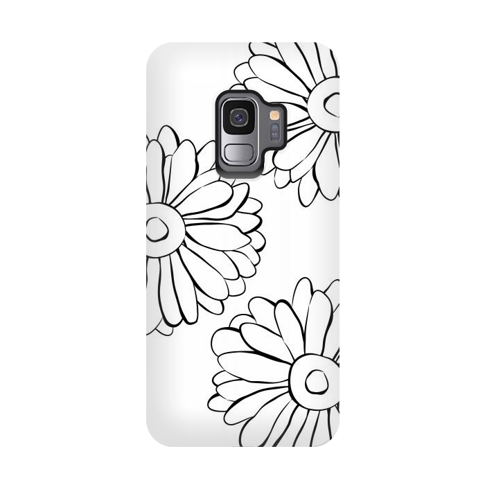 Galaxy S9 StrongFit Boho Flowers by Martina