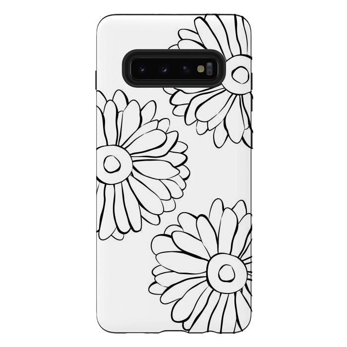 Galaxy S10 plus StrongFit Boho Flowers by Martina