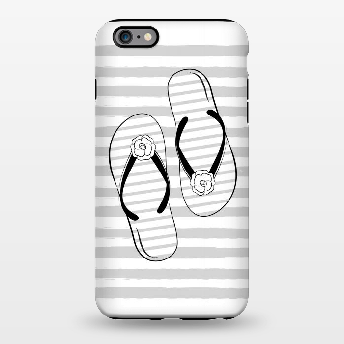 iPhone 6/6s plus StrongFit Stylish striped flip flops by Martina