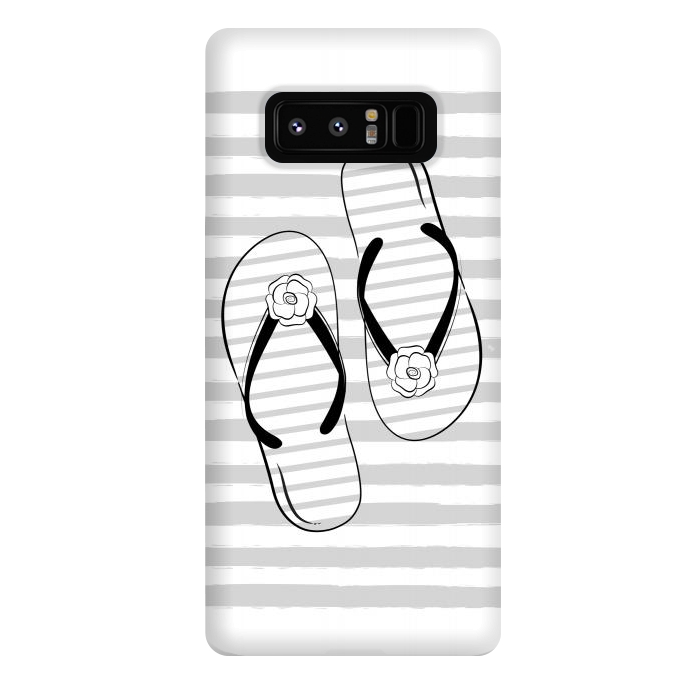Galaxy Note 8 StrongFit Stylish striped flip flops by Martina