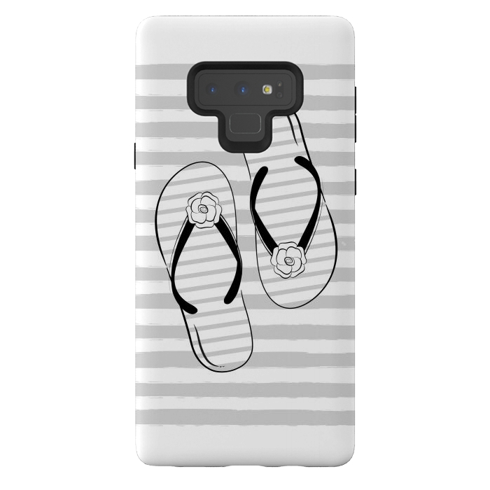 Galaxy Note 9 StrongFit Stylish striped flip flops by Martina
