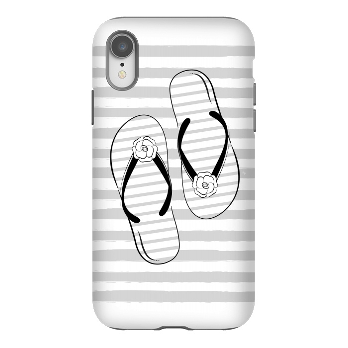 iPhone Xr StrongFit Stylish striped flip flops by Martina
