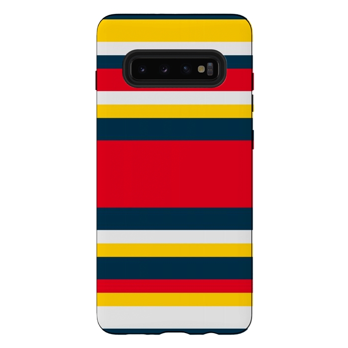 Galaxy S10 plus StrongFit Colorful Casual Stripes by TMSarts