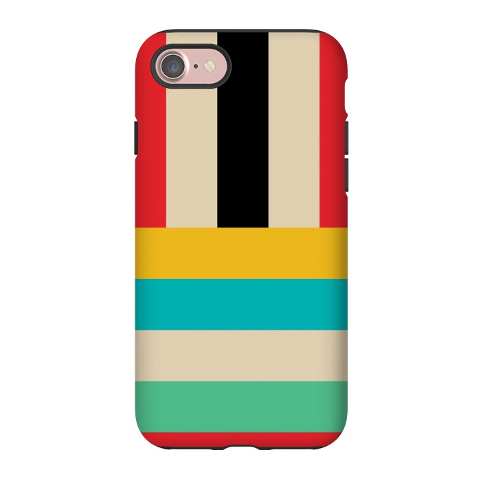 iPhone 7 StrongFit Multicolor Stripes by TMSarts