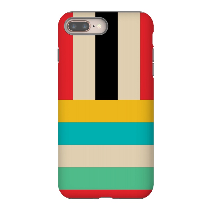 iPhone 7 plus StrongFit Multicolor Stripes by TMSarts