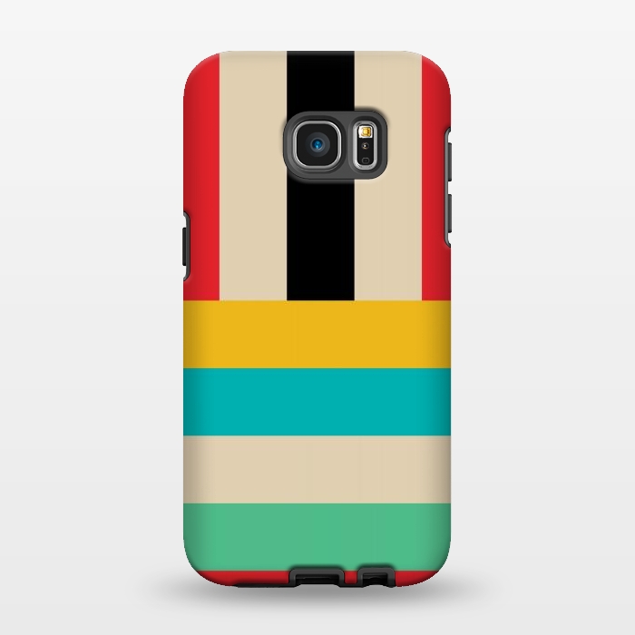 Galaxy S7 EDGE StrongFit Multicolor Stripes by TMSarts