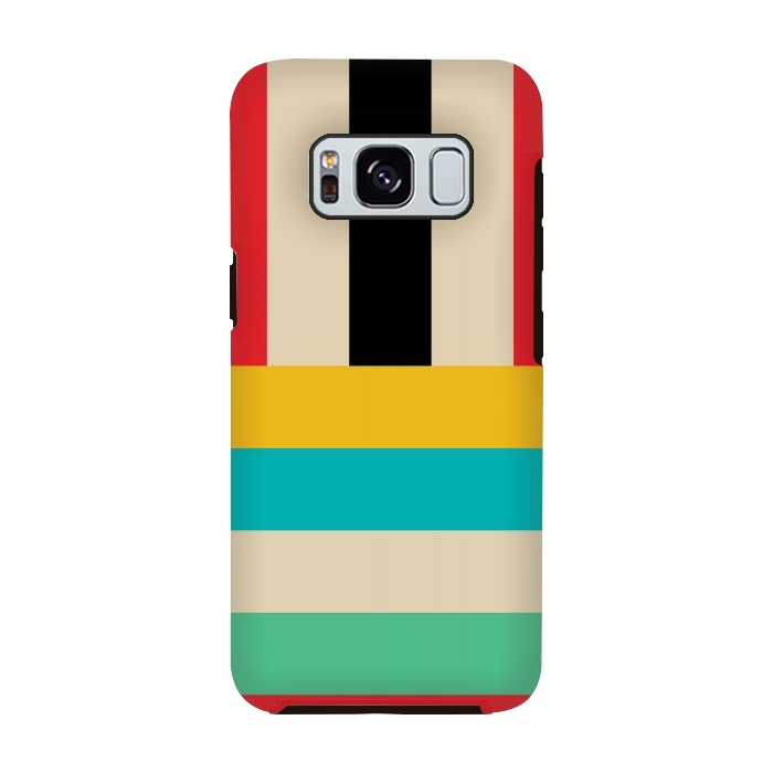 Galaxy S8 StrongFit Multicolor Stripes by TMSarts