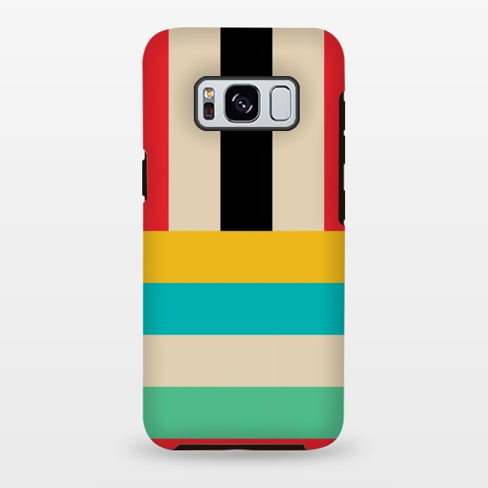 Galaxy S8 plus StrongFit Multicolor Stripes by TMSarts
