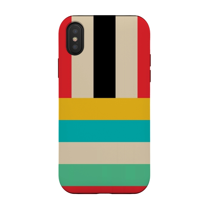 iPhone Xs / X StrongFit Multicolor Stripes by TMSarts