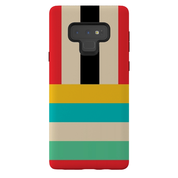 Galaxy Note 9 StrongFit Multicolor Stripes by TMSarts