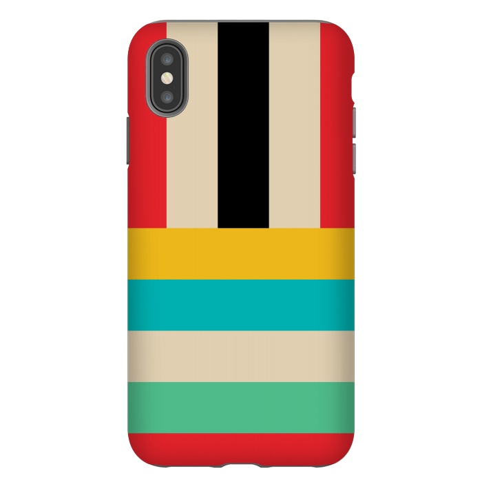 iPhone Xs Max StrongFit Multicolor Stripes by TMSarts
