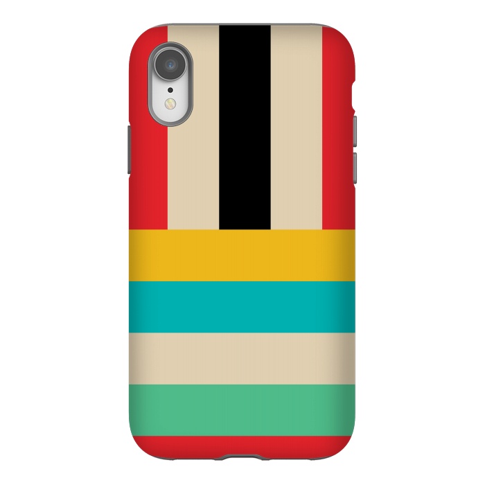 iPhone Xr StrongFit Multicolor Stripes by TMSarts