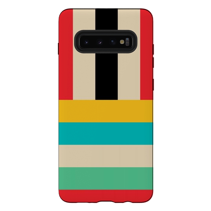 Galaxy S10 plus StrongFit Multicolor Stripes by TMSarts