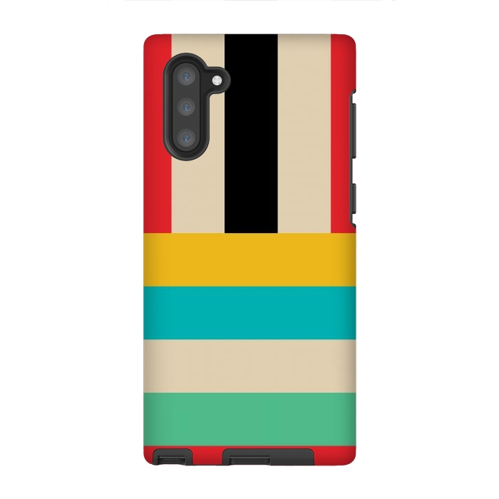 Galaxy Note 10 StrongFit Multicolor Stripes by TMSarts