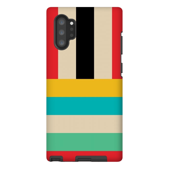 Galaxy Note 10 plus StrongFit Multicolor Stripes by TMSarts
