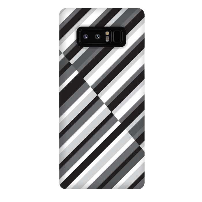 Galaxy Note 8 StrongFit Black Crossing Striped by TMSarts