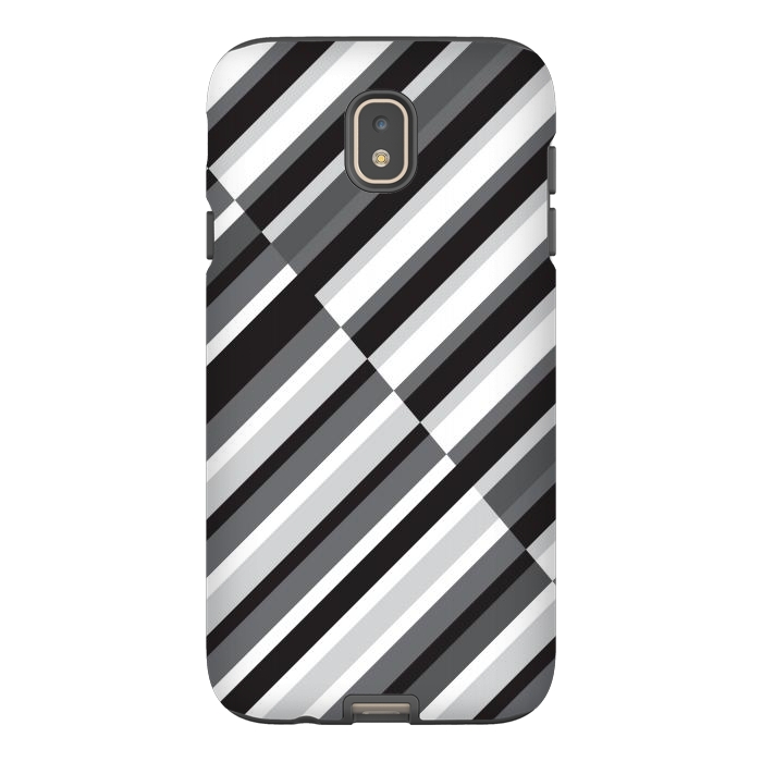 Galaxy J7 StrongFit Black Crossing Striped by TMSarts
