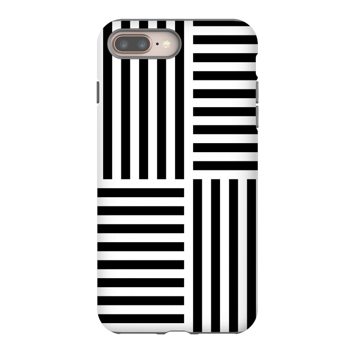 iPhone 7 plus StrongFit Geo Black Stripes by TMSarts