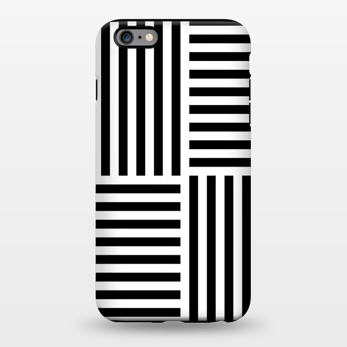 iPhone 6/6s plus StrongFit Geo Black Stripes by TMSarts