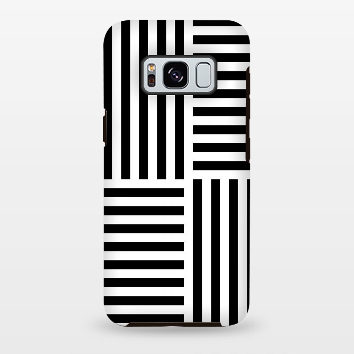 Galaxy S8 plus StrongFit Geo Black Stripes by TMSarts