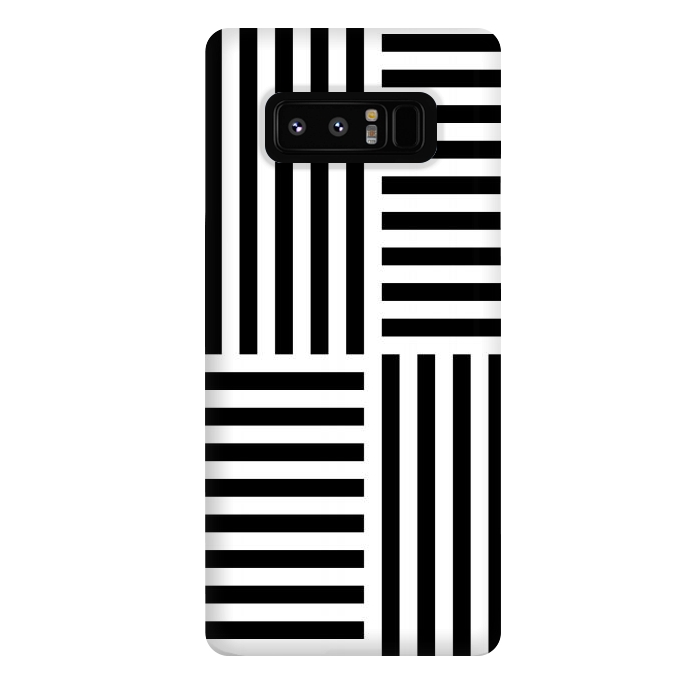 Galaxy Note 8 StrongFit Geo Black Stripes by TMSarts