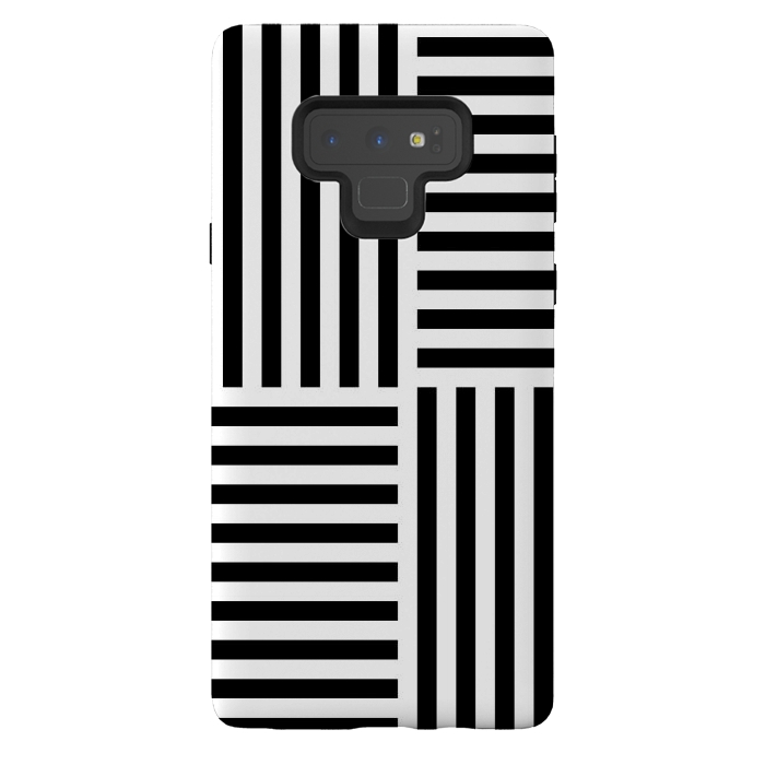 Galaxy Note 9 StrongFit Geo Black Stripes by TMSarts