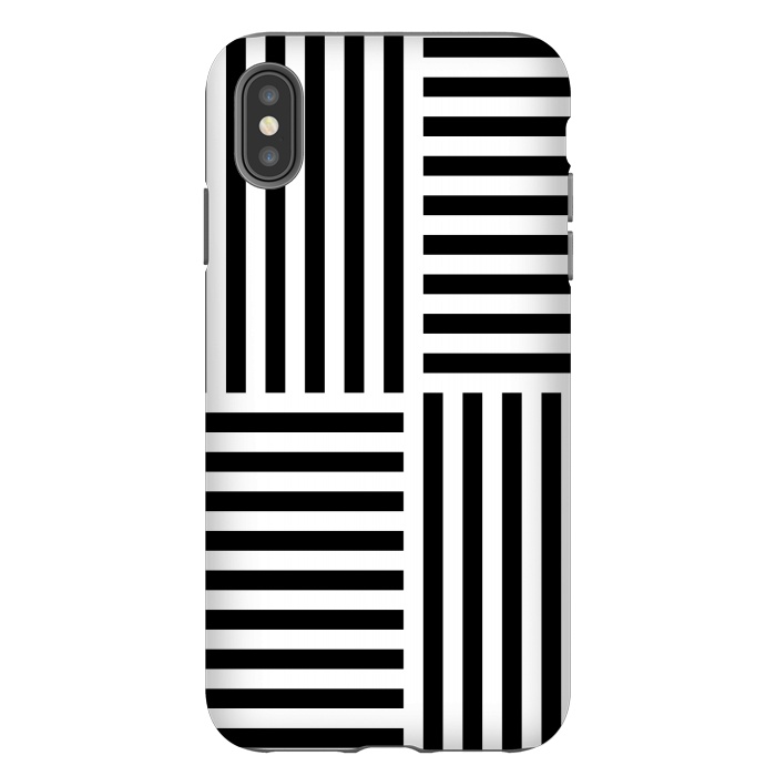 iPhone Xs Max StrongFit Geo Black Stripes by TMSarts