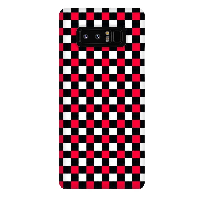 Galaxy Note 8 StrongFit Red and Black Checkered by TMSarts