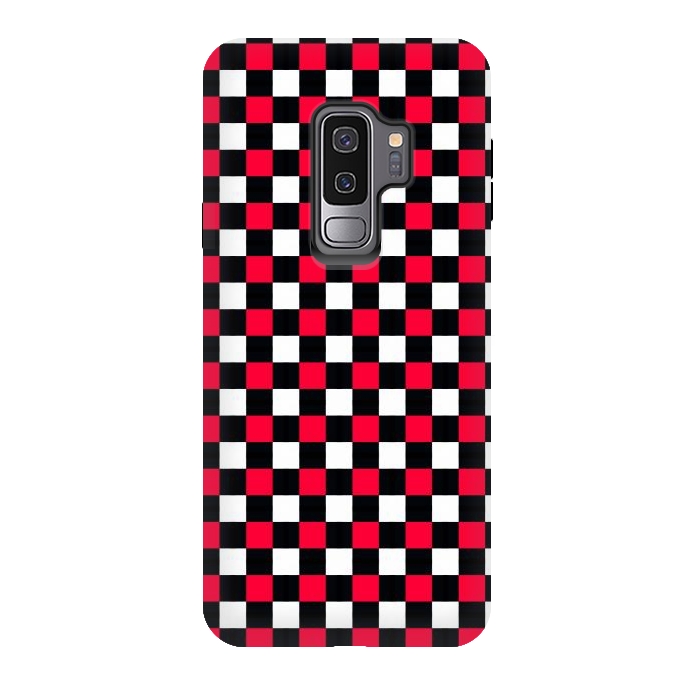 Galaxy S9 plus StrongFit Red and Black Checkered by TMSarts