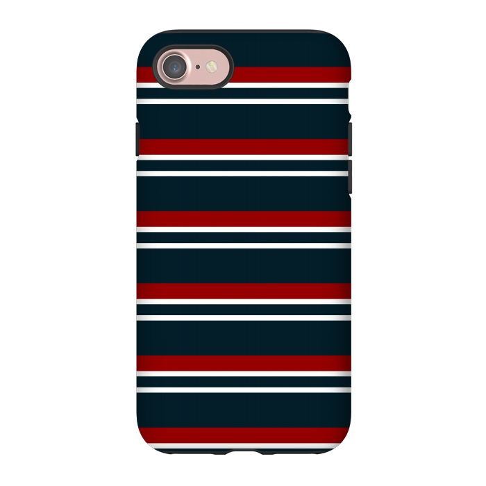 iPhone 7 StrongFit Red Pastel Stripes by TMSarts