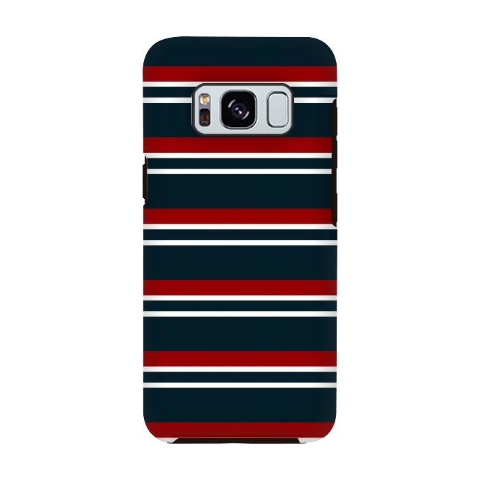 Galaxy S8 StrongFit Red Pastel Stripes by TMSarts