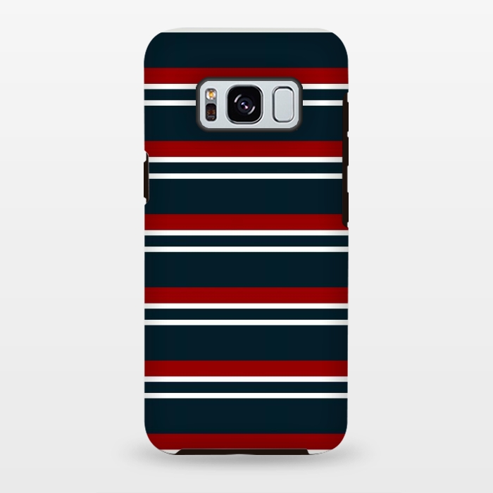 Galaxy S8 plus StrongFit Red Pastel Stripes by TMSarts