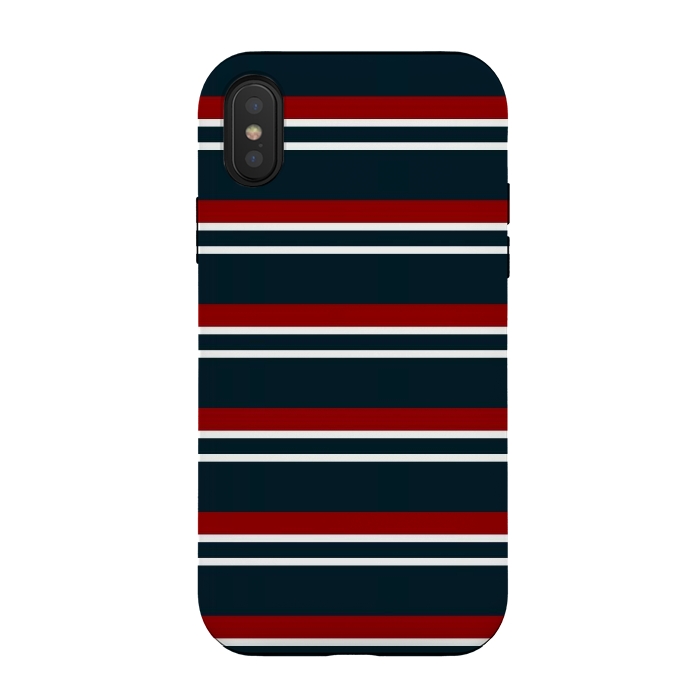 iPhone Xs / X StrongFit Red Pastel Stripes by TMSarts