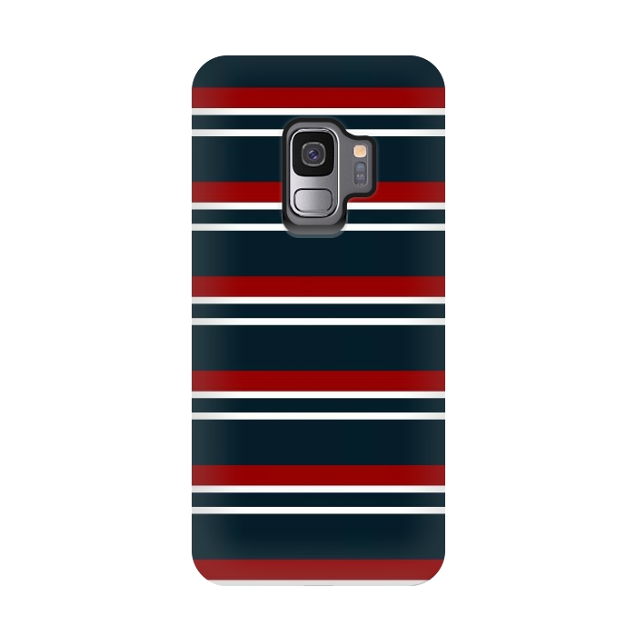 Galaxy S9 StrongFit Red Pastel Stripes by TMSarts