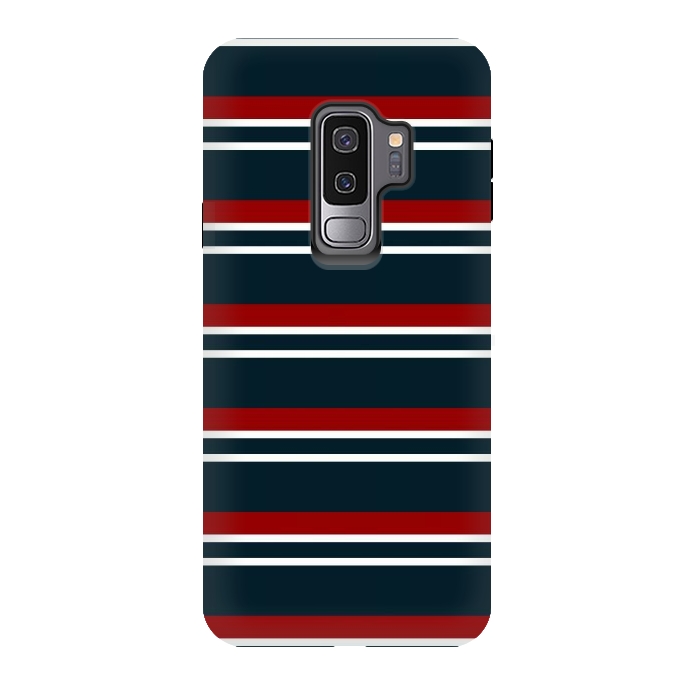 Galaxy S9 plus StrongFit Red Pastel Stripes by TMSarts