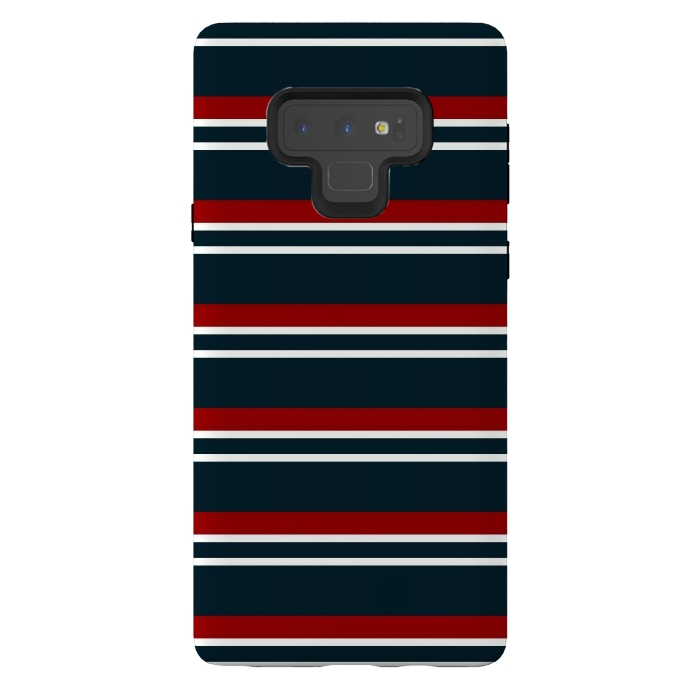 Galaxy Note 9 StrongFit Red Pastel Stripes by TMSarts