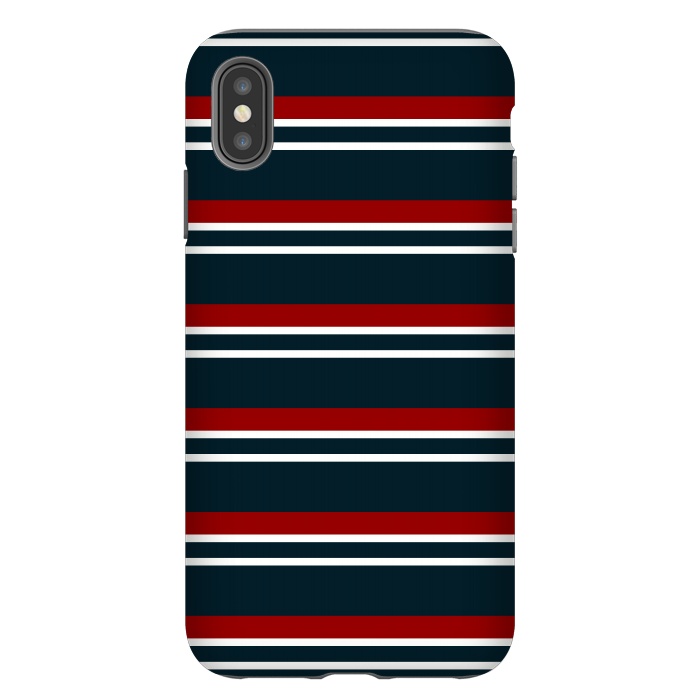 iPhone Xs Max StrongFit Red Pastel Stripes by TMSarts