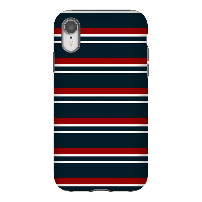 iPhone Xr StrongFit Red Pastel Stripes by TMSarts