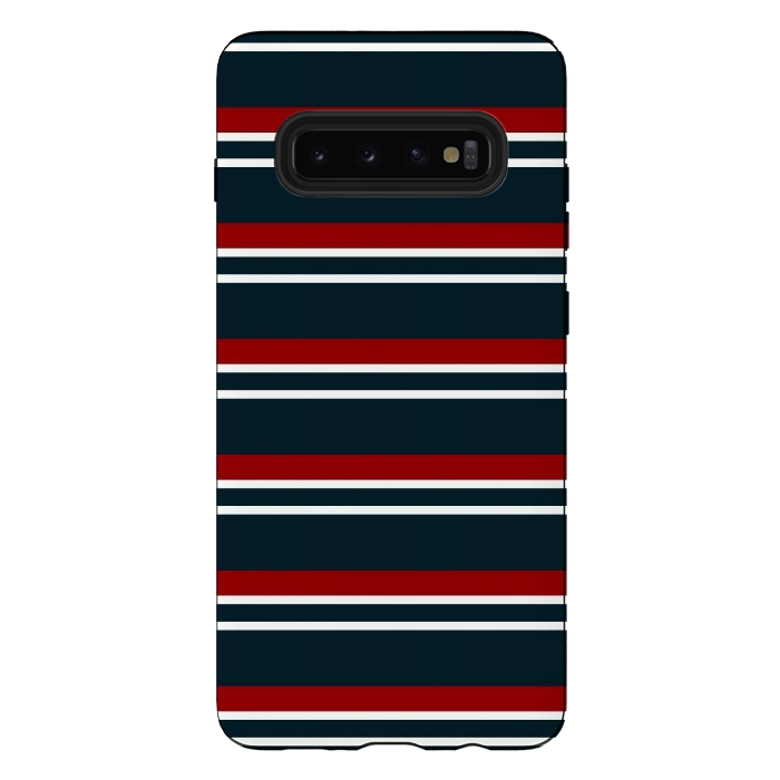 Galaxy S10 plus StrongFit Red Pastel Stripes by TMSarts