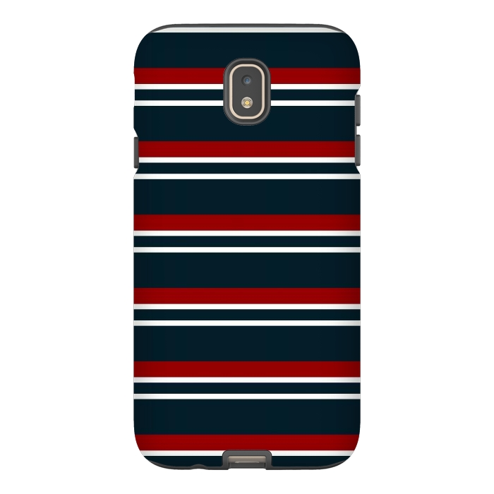 Galaxy J7 StrongFit Red Pastel Stripes by TMSarts