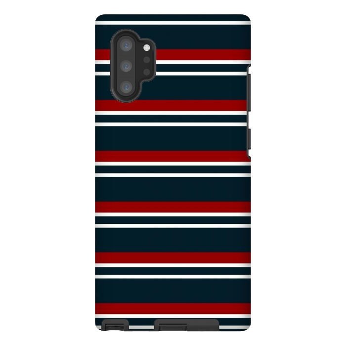 Galaxy Note 10 plus StrongFit Red Pastel Stripes by TMSarts