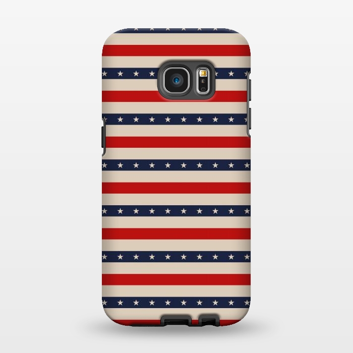 Galaxy S7 EDGE StrongFit Patriotic Pattern by TMSarts