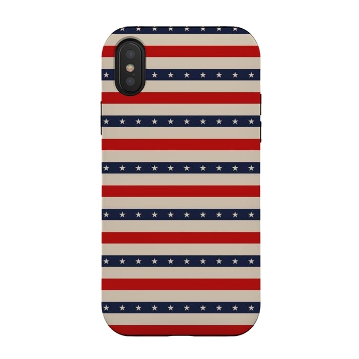 iPhone Xs / X StrongFit Patriotic Pattern by TMSarts